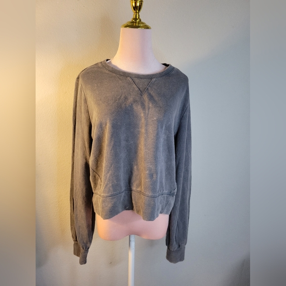 Alia Charcoal Women's Crew Neck Sweater - Picture 1 of 4